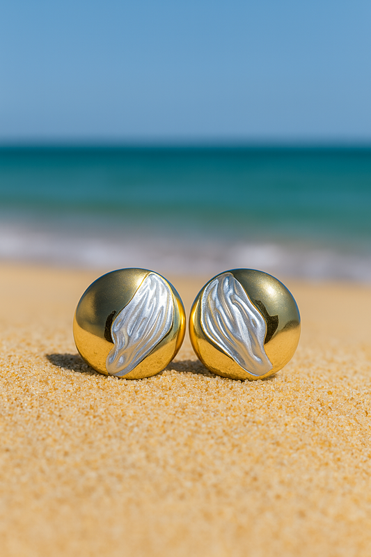 Jewello Charming gold-plated oval shape design anti tarnish Korean earring for women and girls. Daily wear earring, office wear earring, party wear earring, gift for her.