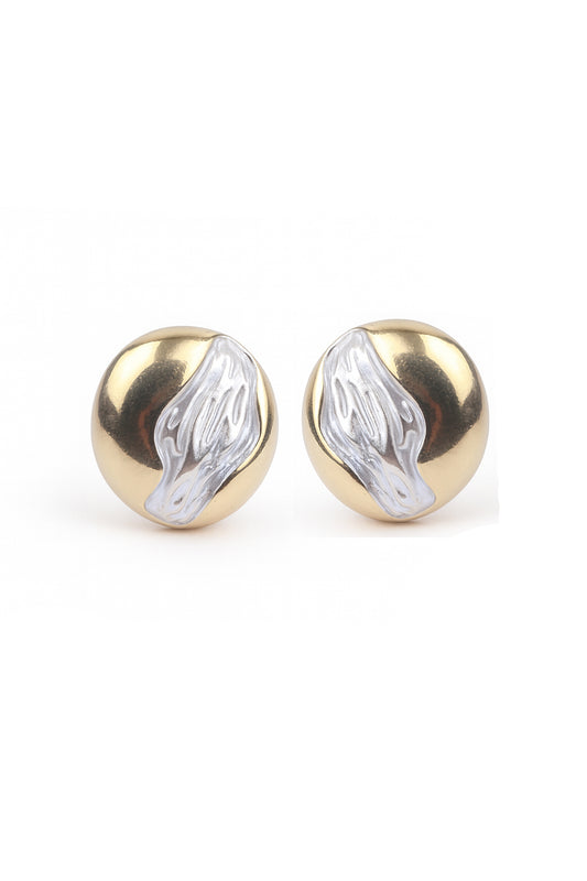 Jewello Charming gold-plated oval shape design anti tarnish Korean earring for women and girls. Daily wear earring, office wear earring, party wear earring, gift for her.