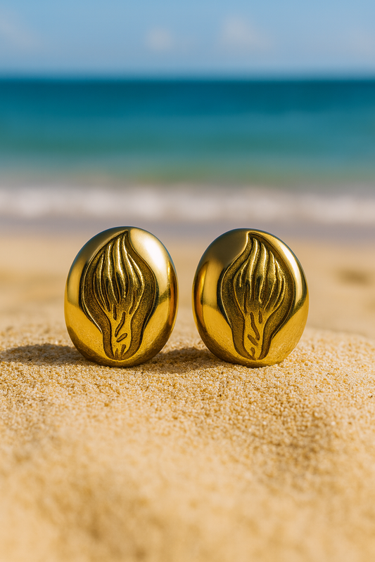 Jewello gorgeous gold-plated oval shape design gold collared dainty Korean earring for women and girls. Daily wear earring, office wear earring. Party wear earring, gift for her.