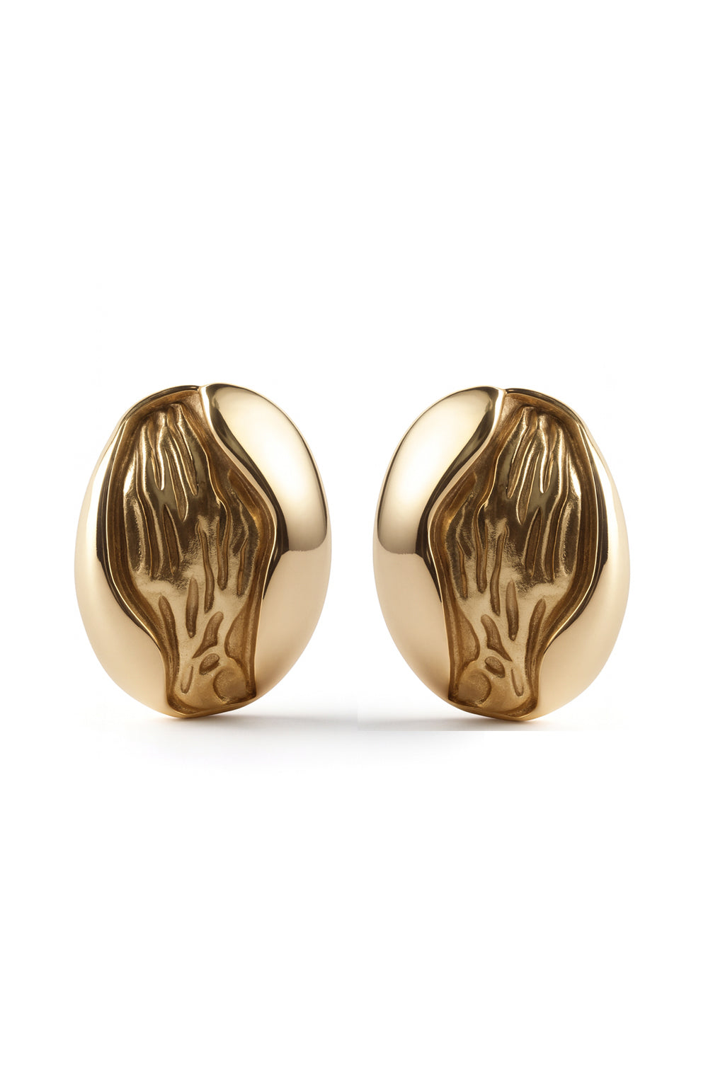 Jewello gorgeous gold-plated oval shape design gold collared dainty Korean earring for women and girls. Daily wear earring, office wear earring. Party wear earring, gift for her.