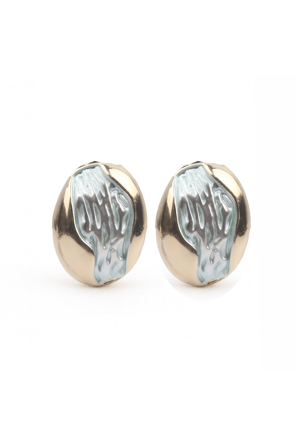 Jewello trendy gold-plated oval design dainty Korean earring for women and girls. Daily wear earring, party wear earring, office wear earring. Gift for her.