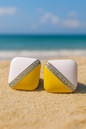 Jewello delicate square design with white yellow colure stud dainty Korean earring for women and girls. Daily wear earring, party wear earring, office wear earring. Gift for her.
