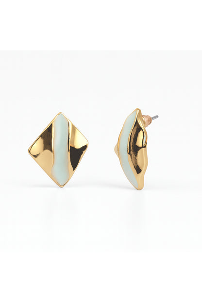 Jewello square design stainless steal anti tarnish dainty korean earring for women and girls. Daily wear earring, office wear earring, gift for her.