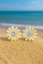 Jewello trendy yellow flower design with shimmering white stone stud sterling dainty korean earring for women and girls. Gift for her.