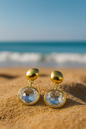 Jewello trendy gold plated sparkling white stone stud anti tarnish Korean earring for women and girls.